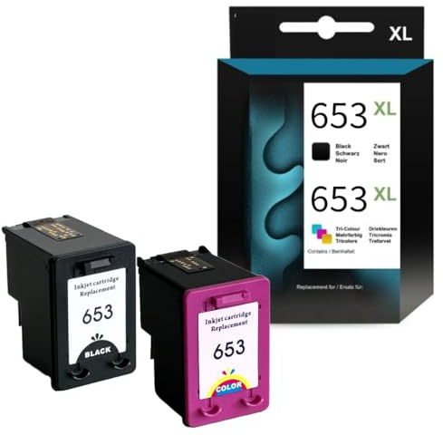 Eurotone 2X 653XL Druckerpatronen kompatibel für HP DeskJet Plus Ink Advantage 6075 6475 Schwarz + Color