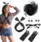 MUFEKUM Rockabilly Accessoires Damen, 50er Jahre Kleider Damen Zubehör mit Chiffon Schal Handschuhe Sonnenbrille Polka Dot Stirnband Ohrringe 50er 60er Jahre Outfit Damen (Schwarz)