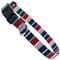 Aiminto Hundehalsband, niedliches Multi-Streifenmuster, weiches und verstellbares Halsband mit Schnellverschluss-Schnalle (M (Hals 36-60 cm, Breite 2cm), Regenbogen Blau)