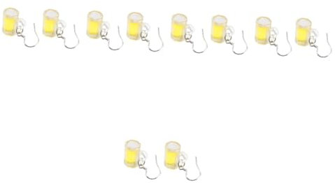 VALICLUD 5paare Elegante Bierbecher Ohrringe Aus Harz Kreative Ohrclips Ohne Piercing Für Damen Für Alltag Und Besondere Anlässe Hochwertiges Material Auffälliges Design Als