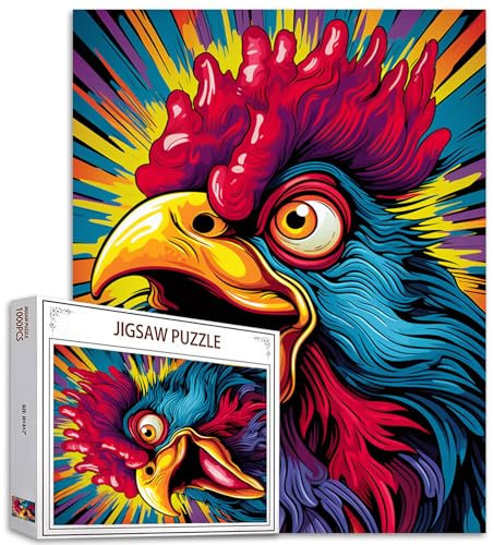 Rosa Schwein Jigsaw Puzzle 1000 Stück Puzzles für Erwachsene, niedliche Schwein Jigsaw Puzzles für herausfordernde Familie Aktivität Spiele Bunte Puzzle für Home Decor Geschenke - 27x20 Zoll