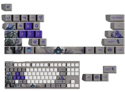 (VALORANT)-Tastaturkappen (29) PC Gaming Mechanische Tastenkappen Numpad Benutzerdefinierte Tastenkappen Lasergravur mit jeder mechanischen Tastatur (OMEN)