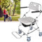 Portable Chest of Drawers On Wheels, Toilet Safety Frame With Arms, Shower Seats For Elderly Foldable With Back, Ergonomic Seat, Mobility & Daily Living Aids, Load Capacity 150kg, DenGFEN, Without EVA