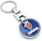 DYQCD 1 Stück Auto Kreativer Schlüsselanhänger für SAAB 9000 900 Scania X 93 9-3 9-5 Metalllegierung Autoschlüsselanhänger Emblem Abzeichen Karabiner Zubehör