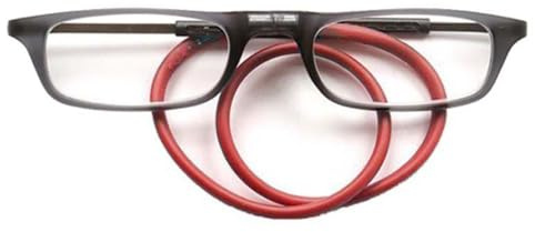 ABETOS Magnet Lesebrille Herren Damen Lesebrillen mit Magnetverschluss Vorne Leicht Flexible TR90 Faltbar Lesehilfe Sehhilfe Zum Umhängen