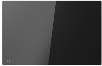 BESTHERM - Radiateur électrique fixe à inertie sèche céramique façade en verre 1500W Bestherm IRIS horizontal noir