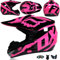Casco Moto Per Ragazzi Casco Motocross Bambini Caschi Cross Per Adulti Uomo Casco Moto ATV Casco Integrale Enduro MTB Certificato DOT/ECE Con Occhiali Maschera Guanti Casco Da Discesa,Pink/B-S