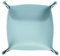 sourcing map PU Leather Valet Tray Unisex Folding Small Catchall Tray Portable Entryway Table Tray Nightstand Bedside Desk Tray for Key Wallet Watch Coin Jewelry Dice, Light Blue