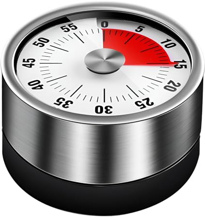 Kurzzeitmesser Küchentimer, Visueller Timer, 60 Minuten Countdown Timer, Magnetische Küchentimer, Kleine Kinder Zeitschaltuhr, Mechanische Erinnerung Zeitmanagement-Tool für Küche Schule Büro