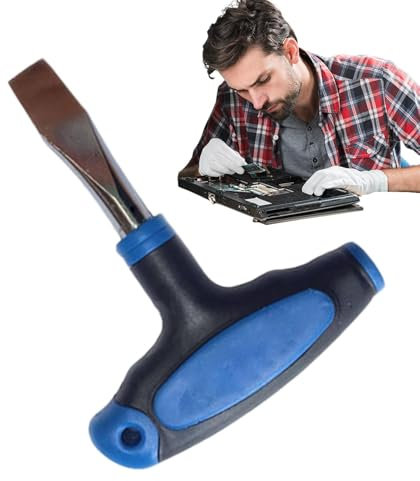 Tournevis à tête plate large - Tournevis de poche avec poignée en T - Outil de sonnette - Tournevis multi-embouts - Assemblage portable pour réparation de précision