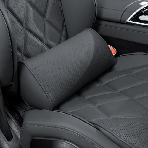 Ywooon Auto Lendenkissen, Ergonomisches Lendenwirbelstützkissen für Autositze, Lendenwirbelstütze für Autositze, Bürostuhl, Rollstuhl, Schwarz
