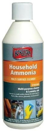HOCHSTE® Knockout Household Ammonia Liquid Cleaner, Heavy-Duty Multi-Surface Cleaner for Grease, Grime & Stains, Powerful Concentrated Cleaning Solution for Kitchens, Bathrooms, Floors & More, 500ml