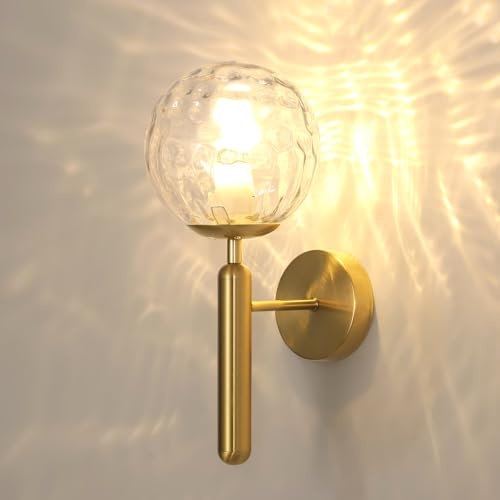 DELIPOP Wandleuchte Innen Vintage, E27 Wandlampe Innen Moderne Gold