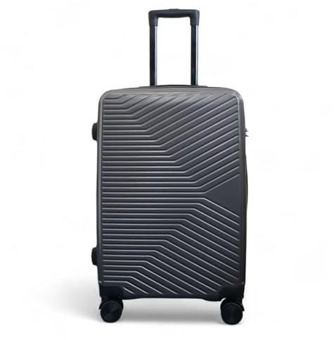 Infinity Medium Suitcase 24 Lightweight Hard Shell Luggage 4 Wheels Spinner 3-Digit Combination Lock Hard Shell Luggage for 15 to 20kg Grey