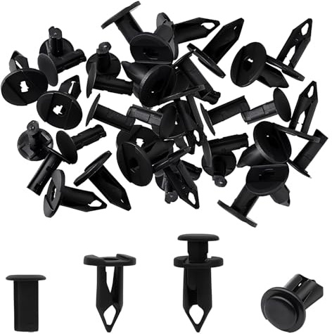 QYHON Remaches de expansión 8 mm, 30 unidades, remaches de plástico, clips de fijación universales | Para parachoques de coche, subsuelo, carenado, se adapta a la mayoría de los vehículos