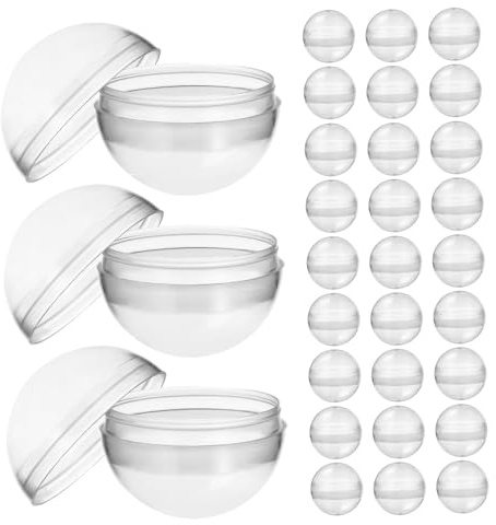 Cabilock 60 Stück Plastikauto -Kugeln Kleine Runde für den Verkaufsautomaten Plastikspielzeugspeicherkugeln Plastikfüllbare Kugeln Kapseln Verkaufskapseln Transparent