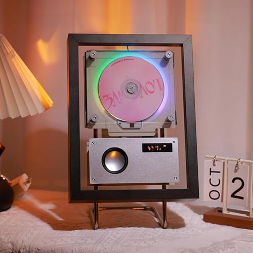 CD Player with Remote Control & Speakers, Bluetooth 5.1, FM/USB/AUX Support, Wall Mountable, Ideal for Home and Office Decor