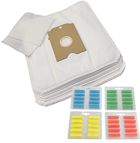 10 Staubsaugerbeutel + Duftstäbe für Siemens BIG BAG 3L VS 01 E 000 - (609_10 + 10x Rosenduft)