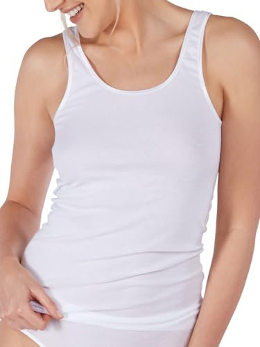 Huber Damen Unterhemd Finesse Tank Top Achselshirt, Gr. 44 (XXL), Weiß (Weiss 0500)