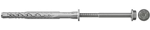 Fischer Tasselli Prolungati SXRL 10x80 FUS con Vite Testa Esagonale Acciaio Inossidabile A4 Torx, per Installazioni Passanti su Calcestruzzo, Mattone Pieno e Forato, 522730