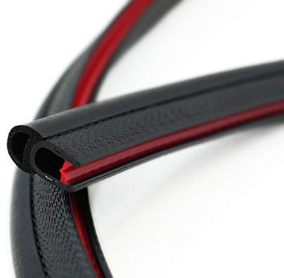 SMI-Dichtungsprofil DO1 für 1-4mm PVC mit Stahleinlage/EPDM Moosgummi selbstklemmend ohne Kleber - Kantenschutz mit Dichtung oben, Kantenschutzdichtprofil für Auto, Kofferraum (5 m)