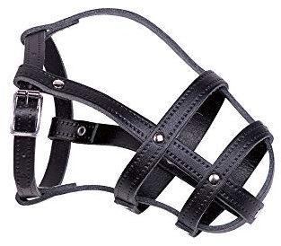 Nobby Leder Maulkorb schwarz; Größe 2; 23/31 cm
