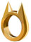 BMDHA Katzenohren Ring Zinklegierung Unzerstörbar Zur Selbstverteidigung/Notfall/Dekoration Legal Ring Unisex/Universalgröße Einschließlich einer Halskette,Gold