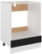 vidaXL Herdumbauschrank Küchenschrank Ofenschrank Backofenschrank Herdschrank Küchenzeile Küchenmöbel Backofen Schwarz 60x46x81,5cm Holzwerkstoff