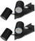 ledscom.de 2 Stück Wandspot WAIKA, zweiflammig, mit Schalter, schwarz matt, inkl. GU10 LED Lampen je 510lm warmweiß