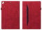 ONETHEFUL hülle Book Cover Etui für Apple iPad 9.7 2017 2018 / iPad Air 2013 / iPad Air 2 2014 Schutzhülle PU Leder Tablet Dokumenten Tasche Case Huelle mit Ständer - rot