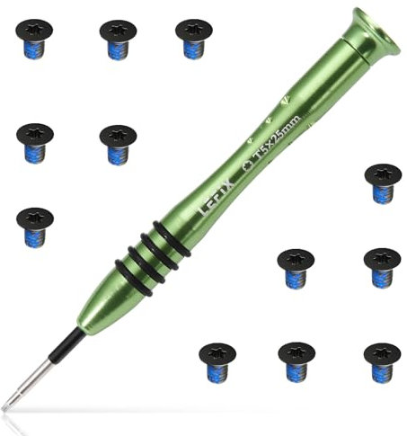 LeFix 12PCS M2x3 Torx T5 Screws + 1 Screwdriver Compatible with Dell XPS 13 9343 9350 9360 |XPS 15 9550 9560 9570|Precision M5510 5520 5530 5540,for Razer Blade,HP Envy 13|for Beat Studio 2 3(Black)