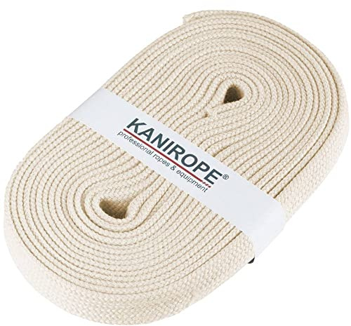 Kanirope® HOODIECORD 16mm 5m Natur Flachkordel Band Kordel Flachband Flachschnur Hoodieband