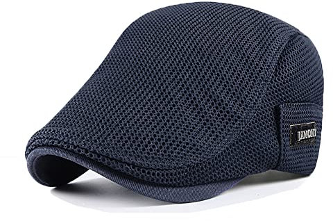 YAMEE Sonnenhut Barett Herren Sommer atmungsaktive Mesh, Schiebermütze Damen,Unisex Beret Schirmmütze Flatcap Sportmütze Gatsby Newsboy Cap, Barette Cap, Größe 56cm-60cm