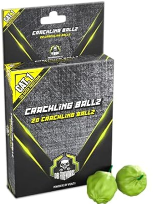 VOLT! Fireworks DB Feuerwerk Crackling Ballz, Jugendfeuerwerk, 20 Stück