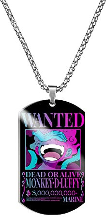 MayDee Luffy Pendant, OP Necklace Stainless Steel Pendant Luffy ACE Cosplay Accessories for Fans Collection (A)