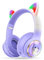 AXFEE Cuffie Bluetooth per Bambini, LED Cuffie Cablate/Wireless con Orecchio di Gatto, Pieghevole Audio Stereo HD Over-Ear Cuffie per Studiare/Viaggiare, 105dB Volume Limited, Bluetooth 5.3 Version