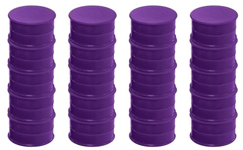 Pack of 36 Purple Coloured Round Flat Magnets - 24mm Whiteboard Notice Board Office Fridge