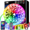 Keepsmile Led Strip Lights 10M Bluetooth Smart App Control Music Sync Color Changing RGB Led Light Strips with Remote,Flexible Lights for Bedroom Birthday Home Party Decor