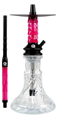 K-LADA RADIKAL - Cachimba Shisha Premium Set Completo: Manguera, Mochila de transporte - Acero Inoxidable (Rosa)
