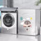 Kongdson Dustproof Washer Cover, Indoor Outdoor Washing Machine Protector Cover, Anti-aging Tumble Dryer Case Cover, Front Load Dryer Washer Protective Cover (M:85x60x50cm,Silver-parachute)