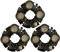 Tynmoel 3Stck 3 Array IR LED Strahler Infrarot 3X IR LED-Platine Fuer CCTV-Kameras Nachtsicht (53mm Durchmesser)