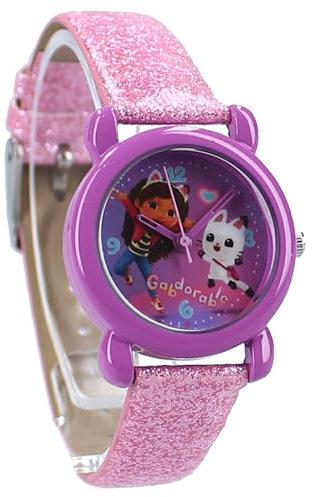 Vadobag Orologio Gabby's Dollhouse Kids Time, viola, classico, Viola, Classico