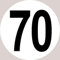 Disque de vitesse 70-10cm - Autocollant/Sticker