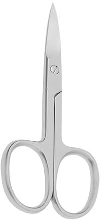 Cuticle Nail Scissors Curved Blade Professional Stainless Steel Beauty Scissors, for Manicure Pedicure, Eyebrows, Nose, Eyebrows, Eyelash, Beard, Mustache, Toenails (Nail Scissors)