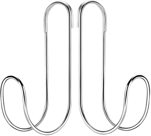 Machify 2 Stück Schlauchhalter für den Außenbereich, Edelstahl, S-Haken-Design, Gartenschlauchhaken, kein Bohren, wetterfest