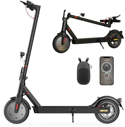 E Scooter mit Straßenzulassung 25-30KM Reichweite, ABE Elektroroller Belastung bis 120kg, LED, 20km/h, 350W Motor,Duales Bremssystem Doppelte Federung Leicht Kompakt & Stabil Eroller Für Pendler