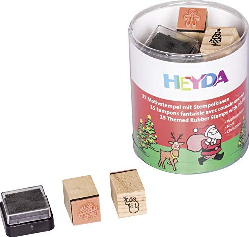 Heyda 204888480 Heyda 204888480 Stempel-Dose (Weihnachten) Motivgröße: ca. 1,5 x 1,5 cm