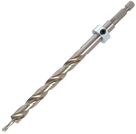 Trend HSS Pocket Hole Jig Drill Bit with Quick Release Hex Shank & Depth Setting Collar, 9.5mm, Drill Bit for Hardwoods & Softwoods, PH/DRILL/95Q