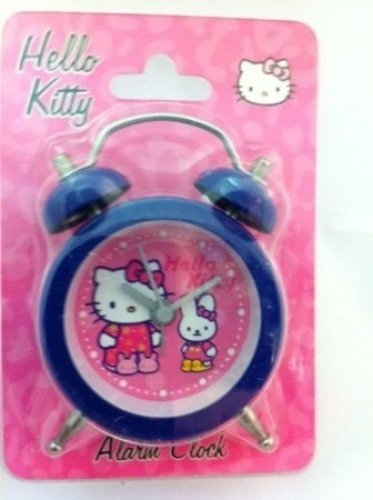 Hello Kitty Blue Frame Mini Alarm Clock:Hello Kitty & Bunny Clock 8