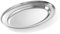 HENDI Plato Oval de Servicio, Bandeja Multiusos para Cocina, decoración y presentación de Alimentos, Carnes y fiambres, Fuente de Fiesta, 450x290x(H) 27mm, Acero Inoxidable